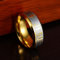YAHOYA Hochwertige Große Größe 8mm Titan Stahl Gold Farbe Jesus Kreuz Brief Bibel Ehe Band Ring Männer Frauen Schmuck