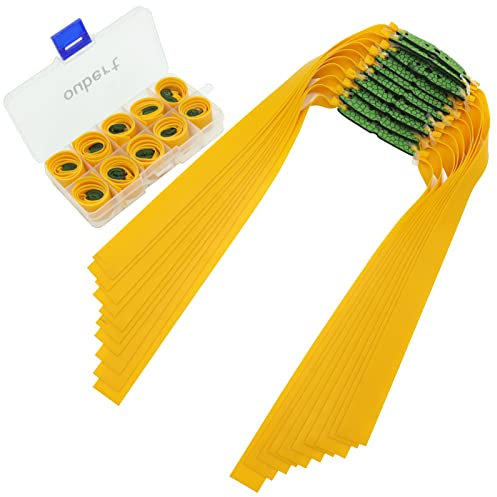 10 Stück Schleuder Gummiband Mit Schleuderbandbox Steinschleuder Gummi Stark Gummiband Für Schleuder Jagd (10 Orange)