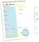 Decorably Wochenplaner-Block, Hochformat, 52 leicht abreißbare Blätter, wöchentliche To-Do-Liste, Notizblock, spiralförmige To-Do-Liste, 16,5 x 25,4 cm, gefederter Wochenplaner-Notizblock,