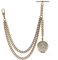 Albert Taschenuhrkette mit Medaillon, Bronze, 30,5 cm, bronzefarben, Bronze, 30.4 cm
