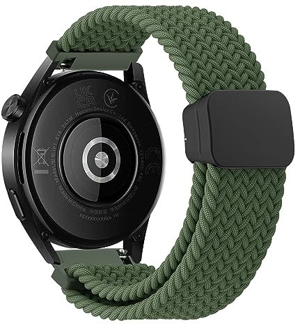 Armband Huawei Watch GT 3 Pro, Huawei Watch GT 3 46mm, 22mm Magnete Nylon Armband für Huawei Watch GT 4 46 mm,Huawei Watch GT 2 46mm, Huawei Watch GT2 Pro/GT2e, Huawei Watch GT Fashion, Sport