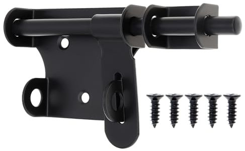 HOJLKLD Verrou de Porte, Verrou Porte Coulissante avec Trou pour Cadenas, Loquet de Porte Longeur 15cm en Acier Inoxydable pour porte de cabanon, de jardin, de remise, de garage