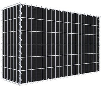Begrünte Gabione mit Vlies 100 cm x 60 cm x 30 cm (L x H x T), Maschenweite 5 cm x 10 cm, Spirale
