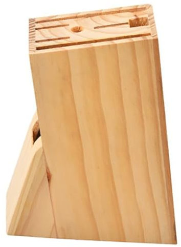 Milisten Portacoltelli in Legno Porta Coltelli in Legno Blocco Da Blocco Coltelli in Legno Portautensili in Legno Organizzatore Di Taglierini Da Cucina Portaposate Di Legno Metallo Forbici