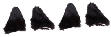 MUCKLILY 4 Stück Katzenohren Haarspangen Haarnadel Haarspange für Frauen Kopfbedeckung mit Katzenohren aus Kunstpelz Haarklammer Haarspangen Maskerade-Kopfschmuck Party-Haarnadeln Mädchen