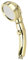 Pommeau de Douche en Argent doré, 3 Modes, Pomme de Douche Haute Pression avec Interrupteur de Pause Marche/arrêt, Pomme de Douche rotative à 360 degrés for Salle de Bain (Color : Golden)