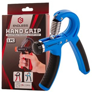 Endless Adjustable Hand Grip Strengthener Resistance Level with Counter| Exercise Equipment to Use in Home and Gym for Forearm and Finger Power Gripper Exercises