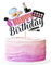 Blumomon 1Pcs Glitter Makeup Cake Topper Cosmetics Cake Decoration Picks Eyelash Perfume Lipstick Cake Decoration Picks Happy Birthday Cake Decoration for Girls Birthday Bachelorette Party Supplies