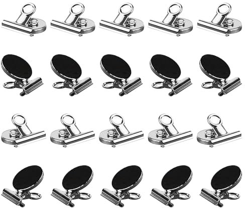 20 Pack Fridge Refrigerator Magnets, Strong Magnetic Clips for Whiteboard, Office, Locker, Photo Displays, Heavy Duty Magnetic Clips