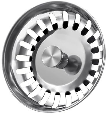 Stainless Steel Sink Plug, Replacement Kitchen Sink Plug Strainer Plug 80mm Basket Strainer Sink Plug Universal Sink Strainer Replacement for Kitchen Sink,UK Sinks Hole Diameter 80mm