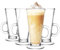 Glasmark KROSNO 1992 Lot de 4 verres à café avec anse Latte 4 pièces 250 ml Café Thé Latte Verre Tasses à thé Tasses en verre Verre à boire Passe au lave-vaisselle