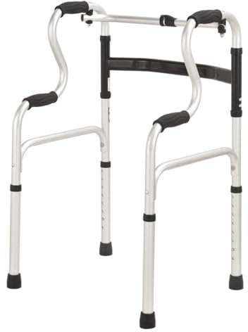 Gisinti Deambulatore Pieghevole Avanzato per Anziani e Disabili, Altezza Regolabile, 4 Puntali Antiscivolo, Struttura Leggera in Alluminio, Dispositivo Medico di Classe I