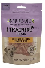 Natures Deli Chicken & Cheese Training Bites Dog Treats, 100 g (1-Pack) | Grain Free, Low Fat, Bite-Sized Treats, Easy to Chew, For Training & Rewarding