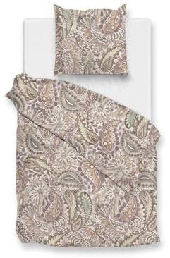 Zo!Home Cotton Bettwäsche 135x200 Fe Multi Paisley weiß grün violett lachs