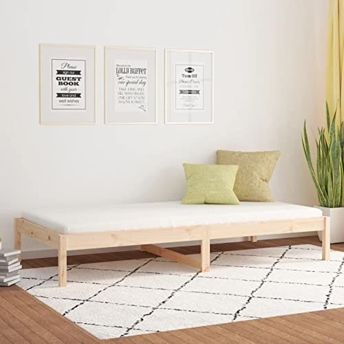 Fasba Tagesbett Sofa Gästebett Sofabett Bett Bettsofa Schlafsofa Bettgestell ohne Matratze 90x200 cm Massivholz Kiefer