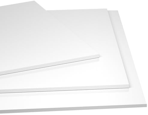 UpGBRF Plaque PVC Rigide Plaque Coupé PVC Rigide Panneau De Chlorure De Polyvinyle Blanc pour Publicité Industrielle, Différentes Spécifications,Thick:5mm,100mm x 100mm