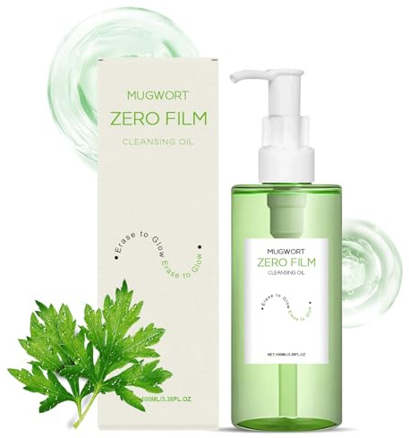 Beifuß Zero Film Cleansing Oil, Tiefenreinigendes Reinigungsöl mit Weizen & Grün Herb, Nicht Komedogen, Tägliche Make up Entfernung, Verstopft Nicht Die Poren, Hautberuhigend