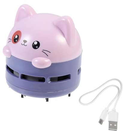 VERDANVERSE Mini Aspirateur de Bureau Portable Silencieux Compact et Puissant pour Nettoyage Facile des Miettes Sciures et Poussières sur Table et Bureau Design Cartoon Pratique et Usage