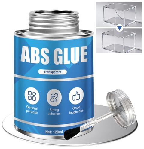 ALLONY Colla per Plastica, Colla per Vetro, Colla per Plastica ABS, Tenuta Estremamente Forte, Impermeabile, Adatto per ABS, Acrilico, Metallo, Plastica, Vetro, Super Colla, 120ML