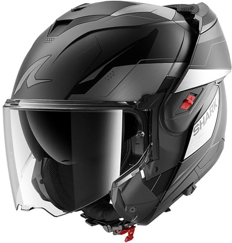 SHARK, Modularer Motorradhelm OXO MEKARIUM Anthracite Chrome Black AUK, XL