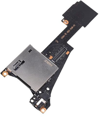 Plyisty Lecteur de Carte de Jeu de Remplacement pour Console OLED HEG-001, Module PCB avec Fente pour Carte Mémoire Micro avec Prise Casque AUX 3.5mm