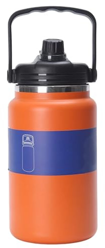 Botella de Agua de Acero | Termo Al Vacío De 4 Litros - Botella De Agua De Acero Inoxidable | para Gimnasio, Senderismo, Escuela, Viajes, Camping, Ciclismo, Deportes, Aire Libre, Playa