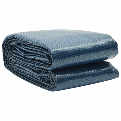 Gecheer Treibende Pool-Solarplane PE 488x244 cm Schwarz und Blau, Pool Solarabdeckplane Treibende Poolabdeckung Pool als Wärmeplane für Aufstellpool92988