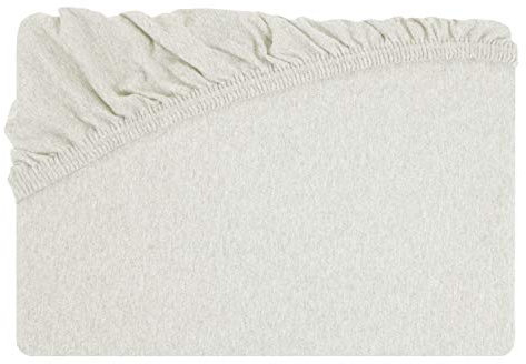 Dormisette Melange-Jersey Bettwäsche - Verschiedene Größen und Farben 775.988, Spannbetttuch 140-160 x 200 cm, beige