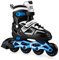Spokey Burnish BL Kinder Inliner/Verstellbar 29-33, 34-38, 39-43 / ABEC7 Carbon Kugellager/Unisex Rollschuhe/Aluminium Fra