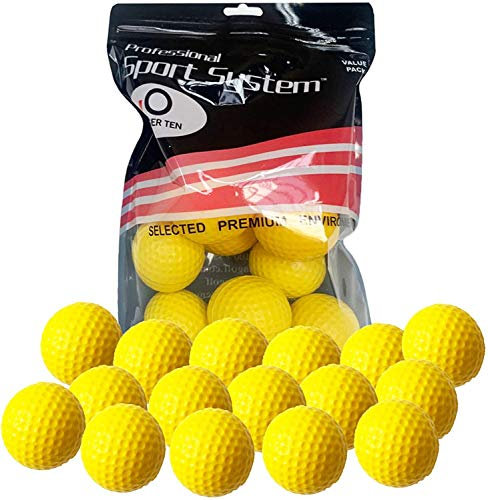 FINGER TEN Golf Übungsbälle Trainingsbälle 12 Stück Golfbälle Trainings Heimgebrauch Im Freien Garten Rot Orange Gelb Blau Für Damen Herren Kinder (Gelb, 12 Stück)