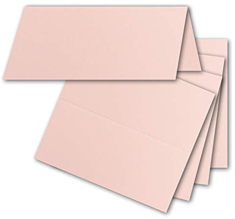 FarbenFroh by GUSTAV NEUSER 25x Tischkarten in Rosa - 4,5 x 10 cm - blanko - Doppel-Karten - als Platzkarten und Namenskarten für Hochzeit und Feste