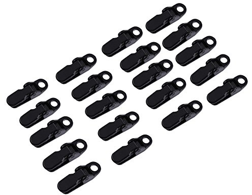 20PCS/Bag Tarp Clips Winddichte Markisenklemmen Mehrzweckklemmensatz für Zelte, Plane, Bootsabdeckung, Poolabdeckung, Autoabdeckung, Schwarz