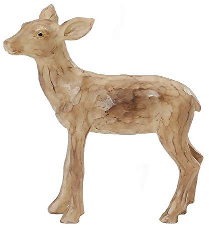 Inge REH Figur Polyresin Natur 13 cm | Weihnachtsdeko Krippenfigur | Winter Wonderland Deko Weihnachten Rehkitz