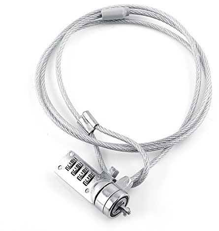 Sharainn Notebook-Sicherheitsschloss, Laptop-Kombination aus plattiertem Stahl, Sicherheitsschloss Professional 4-stelliges Passwortsperrkabel für ideale Diebstahlsicherung