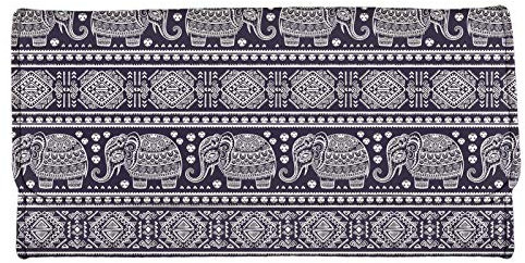 Binienty Portefeuille en cuir pour femme - Porte-monnaie à trois volets - Cadeau de fête des mères, Éléphant indien., Taille unique,
