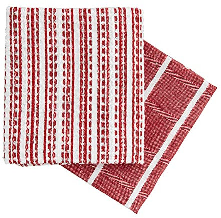 Mud Pie Weihnachts-Zirka-Geschirr-Set, 2 Handtücher, 66 x 41,9 cm