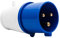 ExcInter 32A #023 240V 3Pin Blue Industrial Plug Sockets 2P+E Weatherproof IP44 Camping Caravan Industrial