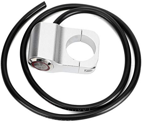 Interruttore Faretto, 25 Mm / 0,98 Pollici Faretti in Acciaio Impermeabile Silve Interruttore del Faro del Manubrio per Bicicletta da Moto