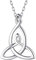 PROSILVER Keltischer Knoten Kette 925er Silber Mutter & Tochter Anhänger mit 46+5cm Rolokette Frauen Mädchen keltischen Amulett Schmuck für Mutter Geburtstag