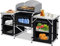 XMTECH Cuisine de camping avec structure en aluminium - Avec sac de transport - Pour le camping, la cuisine, les voyages, la cuisine, la tente, facile d'entretien et léger - 174 x 46 x 110 cm