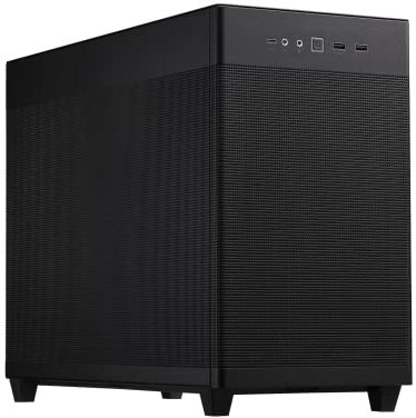 ASUS Prime AP201 33-Liter MicroATX Black case with Tool-Free Side Panels and a Quasi-Filter mesh, with Support for 360 mm Coolers, Graphics Cards up to 338 mm Long, and Standard ATX PSUs