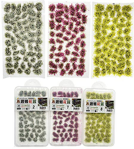 Cayway 159 Stück Static Grass Tuft Schnee Statische Grass Statische Grasbüschel, Scenics Gras Grasbüschel für Miniatur Tabletop Spiele Modelleisenbahn