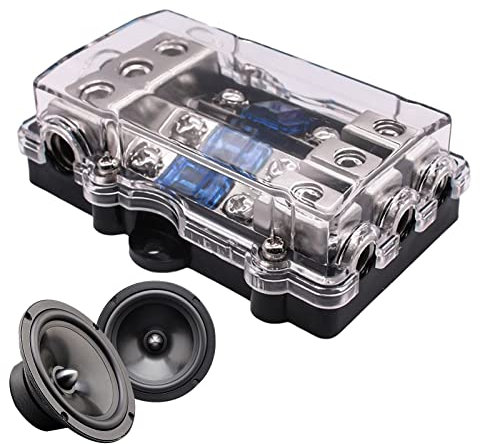 Rianpesn Auto-Stereo-Sicherungshalter | Hochfeste 1-in-3-Out-Mehrweg-Audio-Schutzsicherung zum Nachrüsten | Auto-Modifikation-Sicherungskasten-Hochstrom-Steckdosensatz für Autos, Fahrzeuge