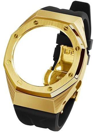 ZEDEVB Für Ga2100 Ga2110 Black Panther Metall Uhrengehäuse Refit Mod Kit GA-2100 Edelstahl Armband Lünette Zubehör, Achat