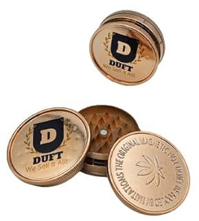 DUFT No1 Herb Grinder Spice Plastic 60mm Shark Teeth Storage Magnetic 3 Part (Rose Gold)