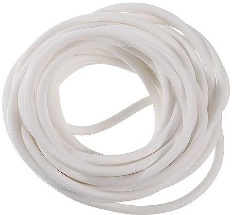 sourcing map Silicone Mousse Joint Bande, 4mm(0.16) Dia 5 Mètres(16.41 Ft) Longue Éponge Caoutchouc Météo Ronde Cordon Solide pour DIY Joint, Entrepôt, coussins, Mousse Tube, Artisanat