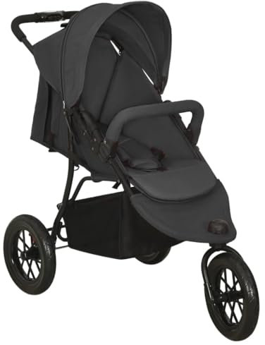 vidaXL Kinderwagen Anthrazit Stahl