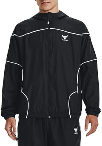 Under Armour Herren Project Rock Brahma Jacke 1378587, Schwarz / Weiß - 001, L