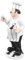 Warmhm 1stk Koch Skulptur Butler Figuren Kochstatue Statue Eines Italienischen Italienische Kochfiguren Dekofigur Bar Küchendeko Figuren Statue des Kochkochs 3D Europäischer Stil Bäcker