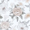Fvlow White Floral Peel and Stick Wallpaper - Vintage Rose Floral Kitchen Worktop Covering Vinyl Self Adhesive Thick Leaf Wallpaper for Bedroom Furniture Stickers Décor 44.5cmx300cm